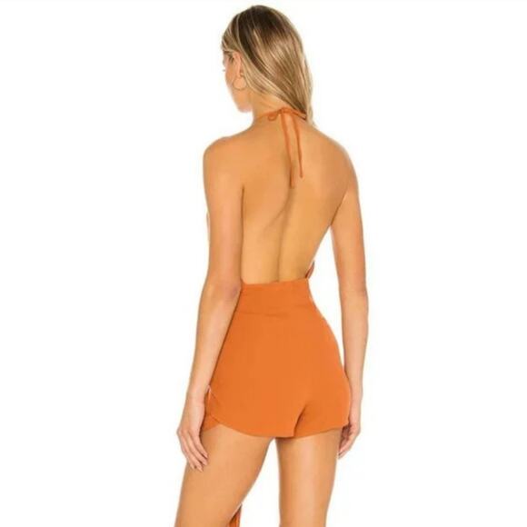 Revolve Tularosa Rory Romper in Clay Halter Neck Size XS Swimsuit Cover Up - Picture 2 of 8
